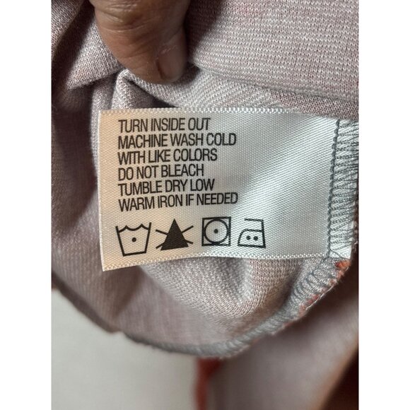 Orvis Mens Large Polo Shirt Rust Heather Cotton Blend Casual - Picture 9 of 10